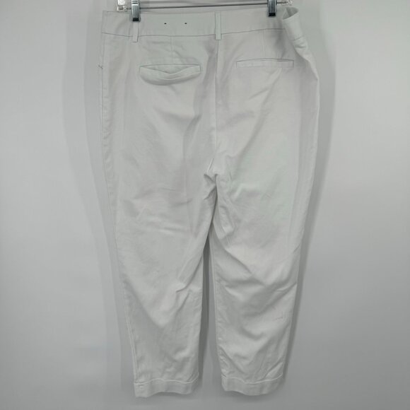Chico's So Slimming White Crop Pants Size 12 Cotton stretch pockets - Picture 8 of 11